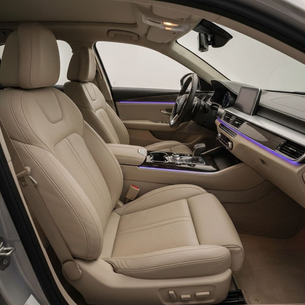 Bancos de carro de couro limpos e higienizados profissionalmente - Limpeza de Banco Florianópolis